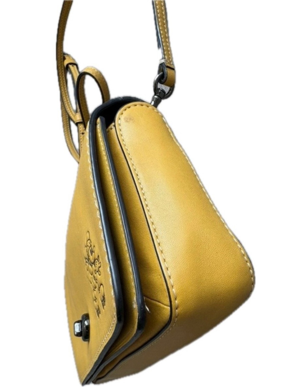 COACH x DISNEY 1941 Dinky Skating Mickey Mouse Yellow CrossBody Leather Bag 3793 - Picture 9 of 14